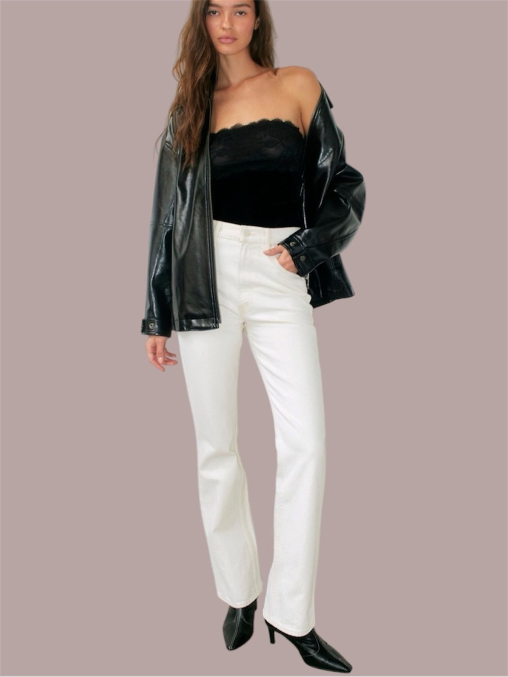 MOTHER Scooter Skimp High Rise Bootleg Jeans Natural Selection Ivory Sz 32